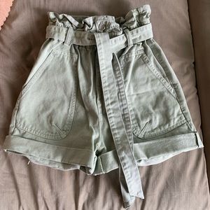 Green Zara Shorts